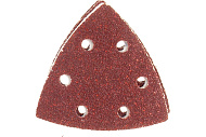 Треугольник шлифовальный универсальный Зубр на велкро основе, 6 отверстий, Р80, 5 шт