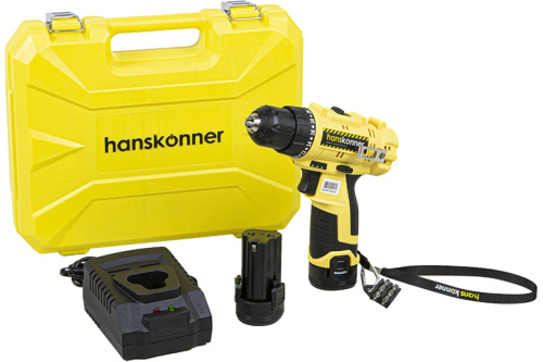 Дрель акккумуляторная Hanskonner HCD1230R