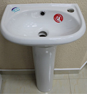 Раковина Santek Бриз 55, белый, с отверстием, пьедестал БИЦ