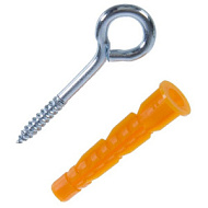 Шуруп-кольцо 5х40мм с универс. дюбелем 8х51мм 2шт/пакет