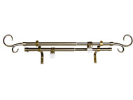 Карниз Телескопический MAGELLAN двухрядный наконечник Лоза старое золото 160-300см