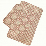 Набор ковриков для ванной Вилина, бежевый 500*520, 500*850мм, текстиль/ПВХ, антискользящий