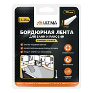 Ultimaws38 Лента бордюрная ULTIMA 19*19мм, белый, 3,35м