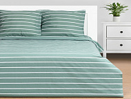 Постельное белье "Этель" евро Mint stripes 200*217 см, 220*240 см, 70*70 см -2 шт, 100% хлопок, поплин