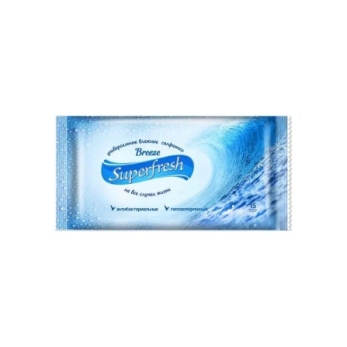 Салфетки влажные SUPERFRESH/ULTRAFRESH FLOWER 15шт