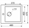 Кухонная мойка SimGran Q-10 тёмно-серый кварцистик матовая 480х470х290 мм