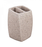 Стакан для щеток Аквалиния Светлый камень, полирезина BPO-0859-1B