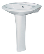 Раковина Santek Бриз 60, с пьедесталом Биц, 1 отверстие, белый