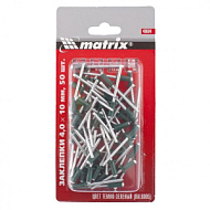 40684 Заклепки MATRIX 4,0 х 10 мм RAL 6005 (темно-зеленый), 50 шт