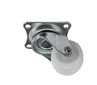 Опора колесная SANBERG 25мм полипропилен площадка поворотная/инд. уп/груп.16шт