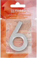 Номер дверной FUARO №6 хром самоклеящийся (50х37)