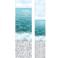 Панель пластиковая Океан дельфины 2700*250*8 добор (фон)  комплект 2 шт