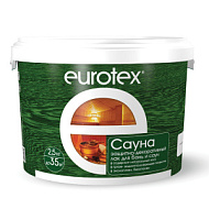 Лак защитно-декоративный Сауна EUROTEX, 2,5кг, бесцветный