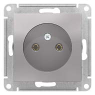 Механизм розетки 1-м СП ATLAS DESIGN без заземл. 16А алюм. SchE ATN000341 ,1240239
