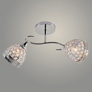 Люстра XA1602B/2 CR хром 2х60W E27 d490 h250 crst, HN24