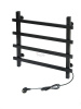 Полотенцесушитель электрический Линия 500х600 черный кв.профиль