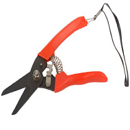 Секатор садовый, режущие кромки внахлест, пластиковые ручки 175 мм