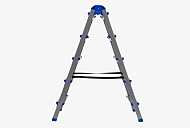 97985 Стремянка двухсторонняя Сибртех 5 ступеней, сталь профиль, стальные ступени