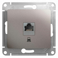 Механизм розетки компьютерной 1-м GLOSSA RJ45 кат.5E платина SchE GSL001281K