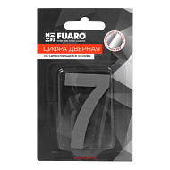 Номер дверной FUARO №7 хром самоклеящийся стальной (50х37)