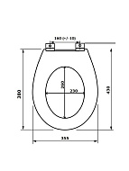 Сиденье для унитаза Океан Закат, жесткое, с рисунком