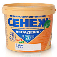 Антисептик СЕНЕЖ-Аквадекор 2,5кг иней
