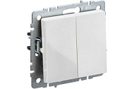 Выключатель  IEK 2-кл. СП BRITE ВС10-2-0-БрБ 10А бел. BR-V20-0-10-K01