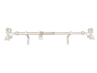 Карниз Телескопический MAGELLAN однорядный наконечник Лист слоновая кость 160-300см