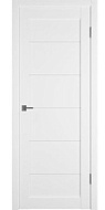 Дверное полотно остеклённое RONDO 2000*600 мм Белый кристал белое стекло сатин