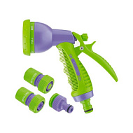 Набор для подключения шланга Palisad 3/4 пистолет 8 режимов полива адаптер 2 соединителя