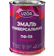 Эмаль алкидная ПФ-115 UZOR универсальная 0,8кг шоколадная