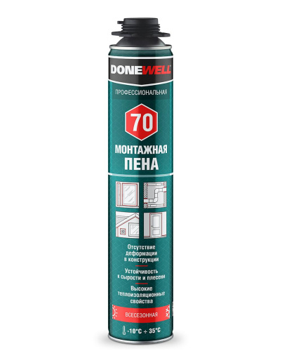 Пена монтажная DONEWELL 70 PRO всесезонная,1000мл