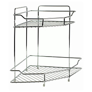 Полка для ванной Delphinium. хром, угловая, 2 яруса 101031