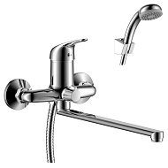 Смеситель для ванны Rossinka, хром, с аксессуарами, длинный излив Y40-32