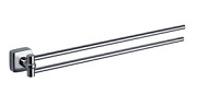 Полотенцедержатель Fixen Kvadro,хром, рога, двойной FX-61302A