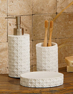 9951835 Аксессуары для ванной SL Home, 3 предмета, дозатор, мыльница, стакан