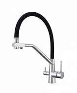 Смеситель для кухни Decoroom, хром, длинный излив, латунь DR21018