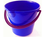 Ведро 10л круглое со сливом, пластик (полипропилен) цвет голубой IS40006/2 Spark Plast