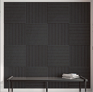 Панель  Акустическая Comfort De Luxe Black Lead 600х600х9