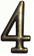 Номер дверной Trodos №4 самоклеящийся