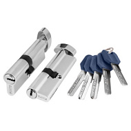 Цилиндровый механизм с вертушкой PUNTO Z402/80 mm (35+10+35) CP хром 5 кл.