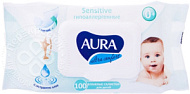 Салфетки влажные AURA  Ultra  Comfort детские c 'экстрактом алое и вит F с крышкой 100 шт