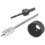 2954-54-H3_z01 Набор для врезки замков ЗУБР Эксперт, коронка по дереву 54мм, сверло 22мм, 3 пред.