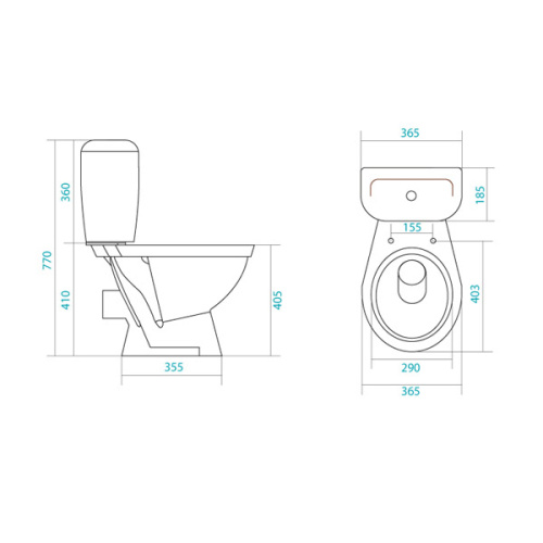 1WH302376 Унитаз-компакт Santek Паллада, белый, 2 режима, дюропласт