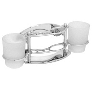 Держатель для щеток Acсoona, хром, 2 стакана 102А