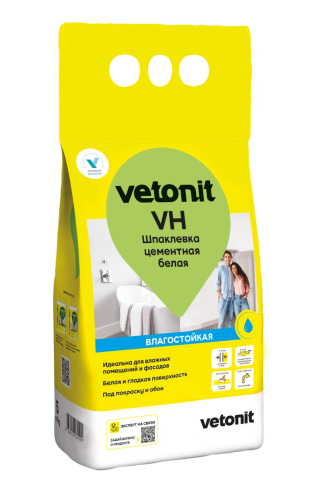 Шпаклевка цементная финишная Vetonit VH 5kg /3/