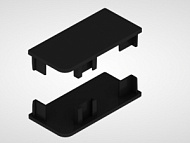 Заглушка универсальная цв.черный 2шт в упаковке