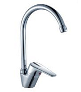 D40-23 Смеситель для кухни Rossinka с высоким поворотным изливом, хром