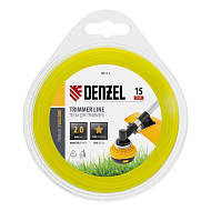 96111 Леска для триммера Denzel, звезда 2 мм х 15 м, блистер Flex cord