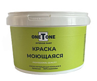 Краска ONETONE моющаяся, акриловая, супербелая, 14 кг